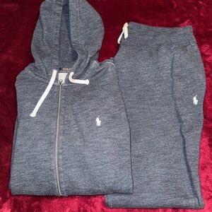 Polo Ralph Lauren Gray Hoodie and Sweatpants Set